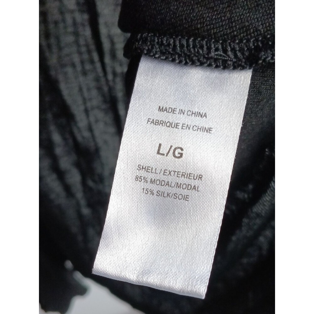Theory Black Silk Blend Long Open Cardigan - Picture 3 of 4